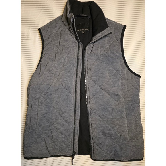 Banana Republic Other - 1321 Banana Republic Mens Tailored Performance Quilted Vest Grey Water Resist M